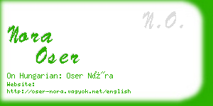 nora oser business card